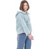 imageRolanko Girls Sherpa Pullover Hoodie Half Zipper Fuzzy Hoodie Sweatshirt with Pockets Kids Fleece Tops 414 YearsAquablue