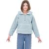 imageRolanko Girls Sherpa Pullover Hoodie Half Zipper Fuzzy Hoodie Sweatshirt with Pockets Kids Fleece Tops 414 YearsAquablue