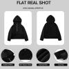 imageRolanko Girls Sherpa Pullover Hoodie Half Zipper Fuzzy Hoodie Sweatshirt with Pockets Kids Fleece Tops 414 YearsBlack