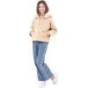 imageRolanko Girls Sherpa Pullover Hoodie Half Zipper Fuzzy Hoodie Sweatshirt with Pockets Kids Fleece Tops 414 YearsKhaki