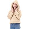 imageRolanko Girls Sherpa Pullover Hoodie Half Zipper Fuzzy Hoodie Sweatshirt with Pockets Kids Fleece Tops 414 YearsKhaki