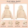 imageRolanko Girls Sherpa Pullover Hoodie Half Zipper Fuzzy Hoodie Sweatshirt with Pockets Kids Fleece Tops 414 YearsKhaki
