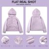 imageRolanko Girls Sherpa Pullover Hoodie Half Zipper Fuzzy Hoodie Sweatshirt with Pockets Kids Fleece Tops 414 YearsLightpurple