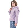 imageRolanko Girls Sherpa Pullover Hoodie Half Zipper Fuzzy Hoodie Sweatshirt with Pockets Kids Fleece Tops 414 YearsLightpurple