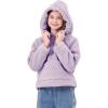 imageRolanko Girls Sherpa Pullover Hoodie Half Zipper Fuzzy Hoodie Sweatshirt with Pockets Kids Fleece Tops 414 YearsLightpurple