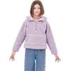 imageRolanko Girls Sherpa Pullover Hoodie Half Zipper Fuzzy Hoodie Sweatshirt with Pockets Kids Fleece Tops 414 YearsLightpurple