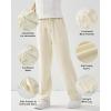 imageRolanko Girls Wide Leg Sweatpants Straight Pants for Kids Girls Trousers with Pockets SweatsBeige