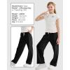 imageRolanko Girls Wide Leg Sweatpants Straight Pants for Kids Girls Trousers with Pockets SweatsBlack
