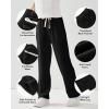 imageRolanko Girls Wide Leg Sweatpants Straight Pants for Kids Girls Trousers with Pockets SweatsBlack