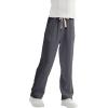 imageRolanko Girls Wide Leg Sweatpants Straight Pants for Kids Girls Trousers with Pockets SweatsDarkgrey