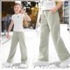 imageRolanko Girls Wide Leg Sweatpants Straight Pants for Kids Girls Trousers with Pockets SweatsGraygreen