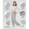 imageRolanko Girls Wide Leg Sweatpants Straight Pants for Kids Girls Trousers with Pockets SweatsGrey