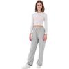 imageRolanko Girls Wide Leg Sweatpants Straight Pants for Kids Girls Trousers with Pockets SweatsGrey
