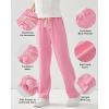 imageRolanko Girls Wide Leg Sweatpants Straight Pants for Kids Girls Trousers with Pockets SweatsPink
