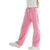 imageRolanko Girls Wide Leg Sweatpants Straight Pants for Kids Girls Trousers with Pockets SweatsPink