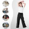 imageRolanko Parachute Pants for Girls Y2K Cargo Trousers with Pockets Harajuku Jogger Pants Kids 414 YearsBblack Sport