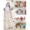 imageRolanko Parachute Pants for Girls Y2K Cargo Trousers with Pockets Harajuku Jogger Pants Kids 414 YearsBeige