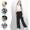 imageRolanko Parachute Pants for Girls Y2K Cargo Trousers with Pockets Harajuku Jogger Pants Kids 414 YearsBlack