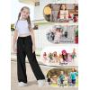 imageRolanko Parachute Pants for Girls Y2K Cargo Trousers with Pockets Harajuku Jogger Pants Kids 414 YearsBlack