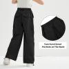 imageRolanko Parachute Pants for Girls Y2K Cargo Trousers with Pockets Harajuku Jogger Pants Kids 414 YearsBlack
