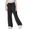 imageRolanko Parachute Pants for Girls Y2K Cargo Trousers with Pockets Harajuku Jogger Pants Kids 414 YearsBlack