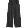 imageRolanko Parachute Pants for Girls Y2K Cargo Trousers with Pockets Harajuku Jogger Pants Kids 414 YearsBlack