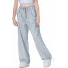 imageRolanko Parachute Pants for Girls Y2K Cargo Trousers with Pockets Harajuku Jogger Pants Kids 414 YearsBlue