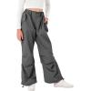 imageRolanko Parachute Pants for Girls Y2K Cargo Trousers with Pockets Harajuku Jogger Pants Kids 414 YearsC1grey