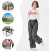 imageRolanko Parachute Pants for Girls Y2K Cargo Trousers with Pockets Harajuku Jogger Pants Kids 414 YearsC1grey
