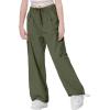 imageRolanko Parachute Pants for Girls Y2K Cargo Trousers with Pockets Harajuku Jogger Pants Kids 414 YearsGreen