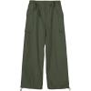 imageRolanko Parachute Pants for Girls Y2K Cargo Trousers with Pockets Harajuku Jogger Pants Kids 414 YearsGreen