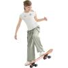 imageRolanko Parachute Pants for Girls Y2K Cargo Trousers with Pockets Harajuku Jogger Pants Kids 414 YearsLightgreen