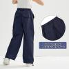 imageRolanko Parachute Pants for Girls Y2K Cargo Trousers with Pockets Harajuku Jogger Pants Kids 414 YearsNavy