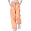 imageRolanko Parachute Pants for Girls Y2K Cargo Trousers with Pockets Harajuku Jogger Pants Kids 414 YearsPeach