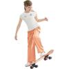 imageRolanko Parachute Pants for Girls Y2K Cargo Trousers with Pockets Harajuku Jogger Pants Kids 414 YearsPeach