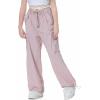 imageRolanko Parachute Pants for Girls Y2K Cargo Trousers with Pockets Harajuku Jogger Pants Kids 414 YearsPink