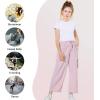 imageRolanko Parachute Pants for Girls Y2K Cargo Trousers with Pockets Harajuku Jogger Pants Kids 414 YearsPink