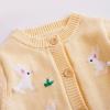 imageRolanko Toddler Girls Sweater Long Sleeve Open Front Button Down Knit Cardigan Kids Clothes 16 YearsDyellow Rabbit