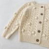 imageRolanko Toddler Girls Sweater Long Sleeve Open Front Button Down Knit Cardigan Kids Clothes 16 YearsJapricot