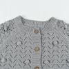 imageRolanko Toddler Girls Sweater Long Sleeve Open Front Button Down Knit Cardigan Kids Clothes 16 YearsJwatergrey