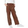imageRolanko Girls Faux Leather Pants Straight Wide Leg Streetwear Trousers with Pockets Kids Pants 414 YearsBrown