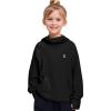 imageRolanko Girls Hoodies Fleece Sweatshirts Long Sleeve Cozy lightweight Pullover Tops with Pocket Kids Warm Velvet OutwearBlack