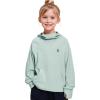 imageRolanko Girls Hoodies Fleece Sweatshirts Long Sleeve Cozy lightweight Pullover Tops with Pocket Kids Warm Velvet OutwearGreen