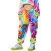 imageRolanko Girls Jogger Pants Active Kids Sweatpants with Pocket Hip Hop Streetwear Trousers 414 YearsRainbow