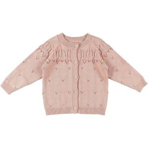 imageRolanko Toddler Girls Sweater Long Sleeve Open Front Button Down Knit Cardigan Kids Clothes 16 YearsJpink