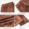 imageRolanko Girls Baggy Jeans Distressed Denim Pants Elastic Waist Wide Leg Jeans for Girls Kids Loose Fit 414 YearsBrown