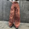 imageRolanko Girls Baggy Jeans Distressed Denim Pants Elastic Waist Wide Leg Jeans for Girls Kids Loose Fit 414 YearsBrown