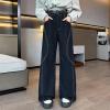 imageRolanko Girls Baggy Jeans Distressed Denim Pants Elastic Waist Wide Leg Jeans for Girls Kids Loose Fit 414 YearsCurvedline