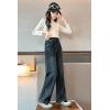 imageRolanko Girls Baggy Jeans Distressed Denim Pants Elastic Waist Wide Leg Jeans for Girls Kids Loose Fit 414 YearsEdgedbutterfly