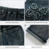 imageRolanko Girls Baggy Jeans Distressed Denim Pants Elastic Waist Wide Leg Jeans for Girls Kids Loose Fit 414 YearsEdgedbutterfly